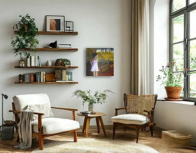 Картина в интерьере (Ожидание - художник Алена Хазанова)