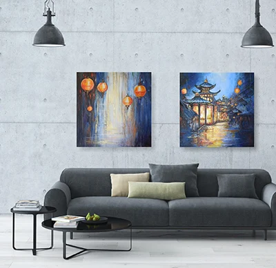 Картина в интерьере (Исполнение желаний - художник Алена Хазанова)